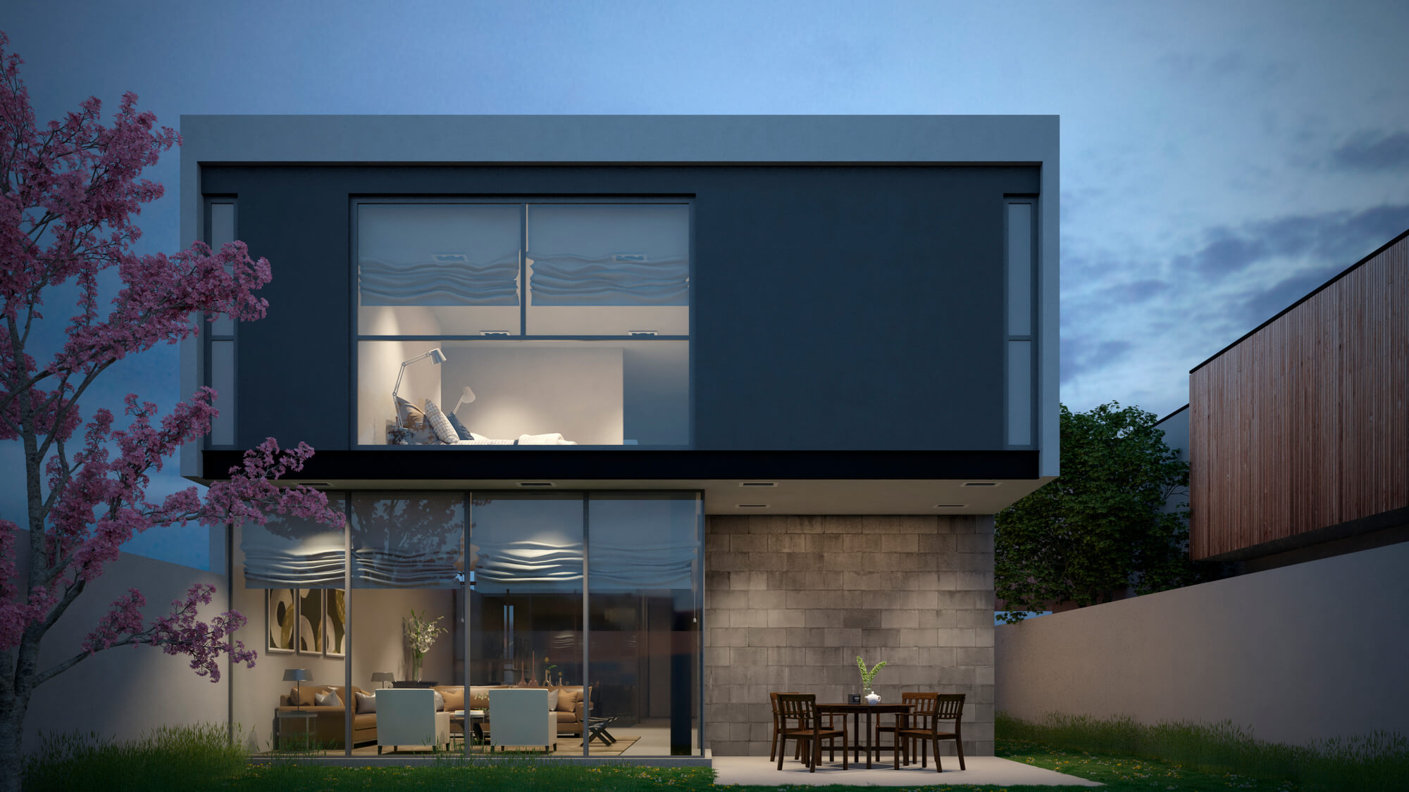 Casa RDB Render Fachada Posterior