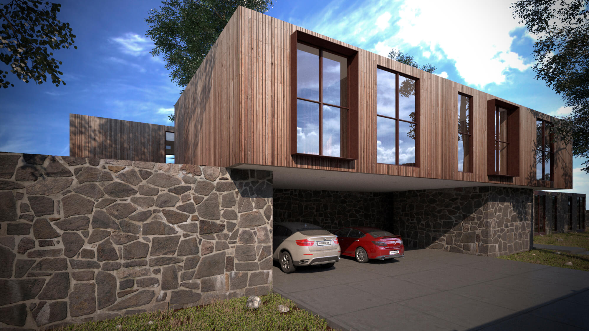 Casa SaMaO Render Fachada Principal